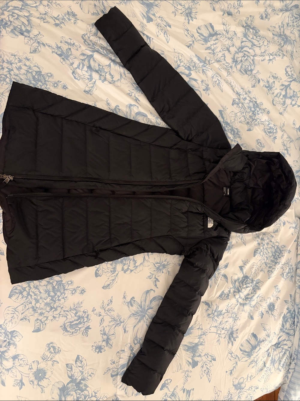 The North Face Women’s Black Hooded Puffer Coat